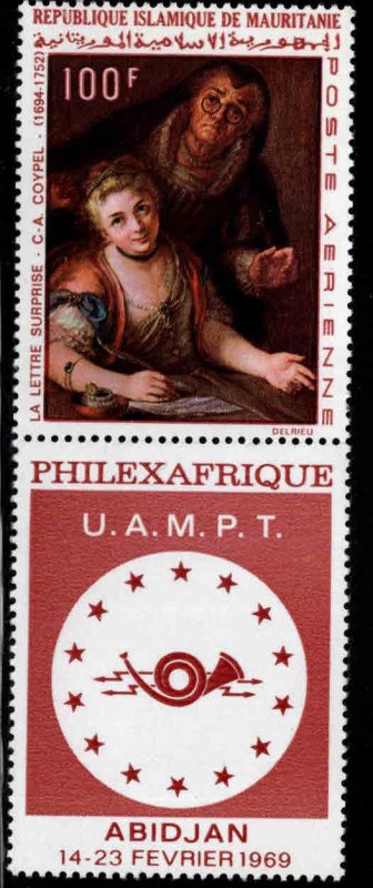 Mauritania Scott C79 Philexafrique Art stamp with label MNH**