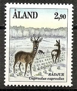 Finland-Aland Isls.  50 MNH 1991 2.90m Mammals