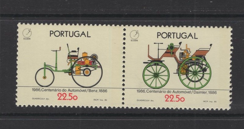 Portugal #1671a (1986 Automobile Centenary pair) VFMNH CV $2.25
