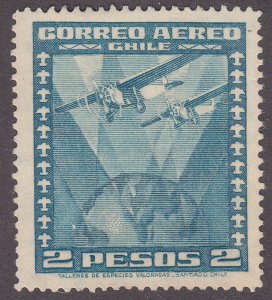 Chile C40 Two Airplanes Over Globe 1934