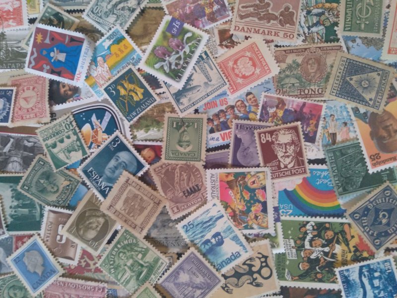 500 Unused Mint WW MNH Miint Stamps Unsearched 600,000 Hoard   NO MULTIPLLES!