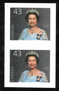 Scott 1358b, Canada, Imperf Pair, MNHOG, 43c, ERROR, EFO 