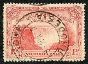 British South Africa SG94a 1d Red Victoria Fall Bridge Perf 14.5 VFU