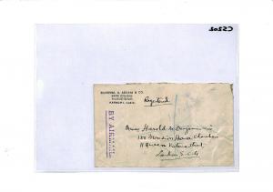 CS202 INDIA Karachi (Pakistan) Cover 1937 Registered Air Mail Cover {samwells}