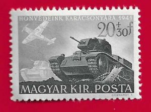 HUNGARY SCOTT#B137 1941 TANKS - MNH
