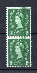 11/2d MULTIPLE CROWNS WILDING MOUNTED MINT PAIR + PRINTING VARIETY