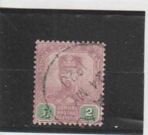 Malaya - Johore  Scott#  38  Used  (1896 Sultan Ibrahim)