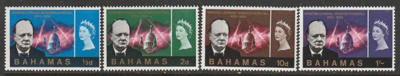 1966 Bahamas - Sc 224-7 - MNH VF - 4 single - Churchill Memorial