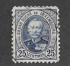 Luxembourg Sc #103a  25c blue perf 11 1/2 used VF