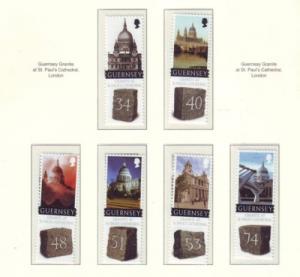 Guernsey Sc 1004-9 2008 Granite St Paul's  stamp set mint NH