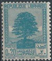 Lebanon 137A (mhr) 20c cedar of Lebanon, aquamarine (1940)