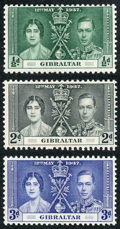 Gibraltar SG118/20 1937 Coronation Fine M/M