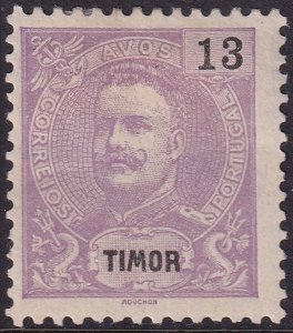 Timor 1898 Sc 68 MH* heavy hinge