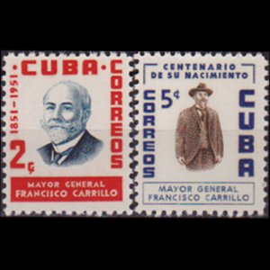 CUBA 1955 - Scott# 537-8 Gen.Carrillo Set of 2 NH
