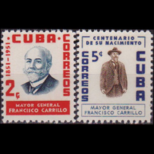 CUBA 1955 - Scott# 537-8 Gen.Carrillo Set of 2 NH
