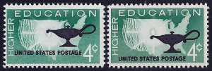 1206 Black Color Shift Error / EFO Higher Education Mint NH