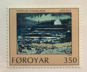 Faroe Island 1990 Scott 213 MNH - 350o,   Island of Nolsoy by Steffan Danielsen