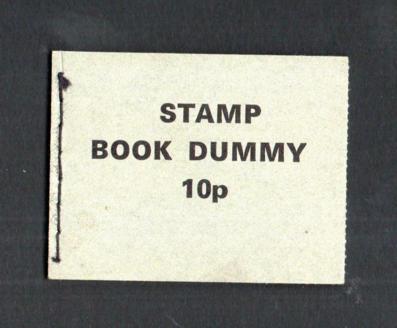 10p TESTING DUMMY BOOKLET CONTAINING PANES OF UNPRINTED BLANK 'STAMPS'