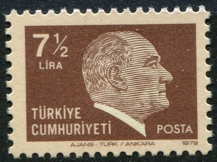 Turkey Sc#2133 MNH, 7½L brn, Ataturk, Definitive (1979-1981) (1979)