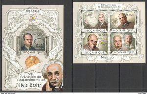 2013 Mozambique Nobel Prize Winners Niels Bohr Einstein Kb+Bl ** St2586