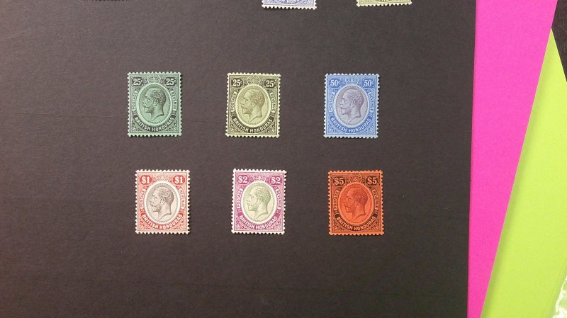 British Honduras 1921-25 Scott#91, 92-104 Mint Hinged F-VF-XF (SEE PHOTOS,NOTES)