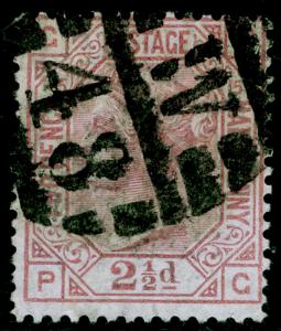SG141, 2½d rosy mauve PLATE 15, USED. Cat £80. PG 