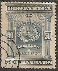 Costa Rica 1892 Sc #40 Escudo 50c. Used.