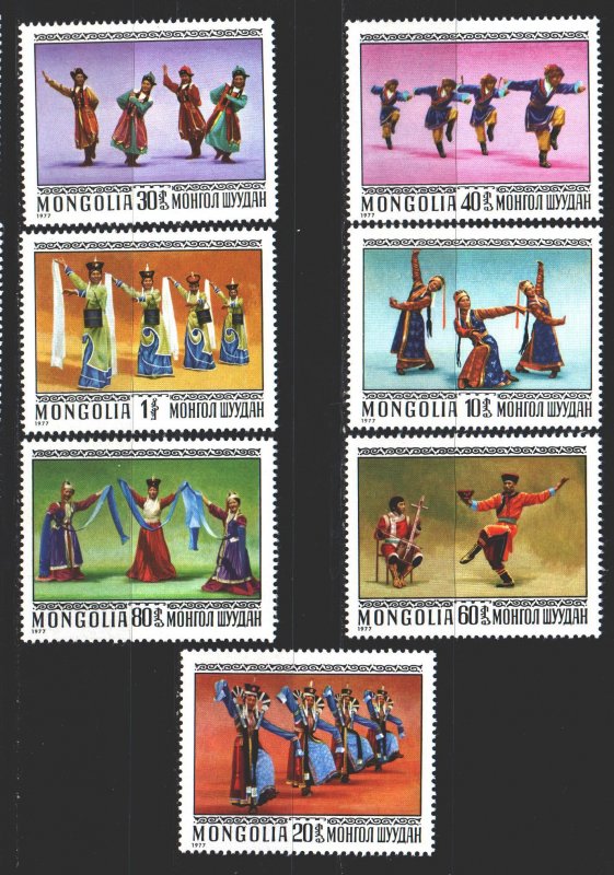 Mongolia. 1977. 1040-46. Folk art. MNH.