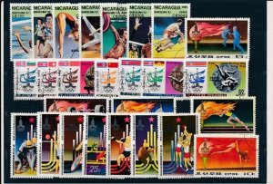 D387259 Olympics Nice selection of VFU Used stamps