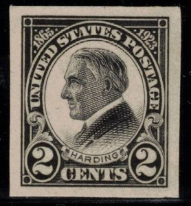 US 1923 2c Harding Imperf; Scott 611; MNH