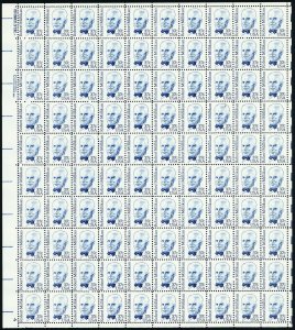 Robert Millikan Sheet of One Hundred 37 Cent Postage Stamps Scott 1866