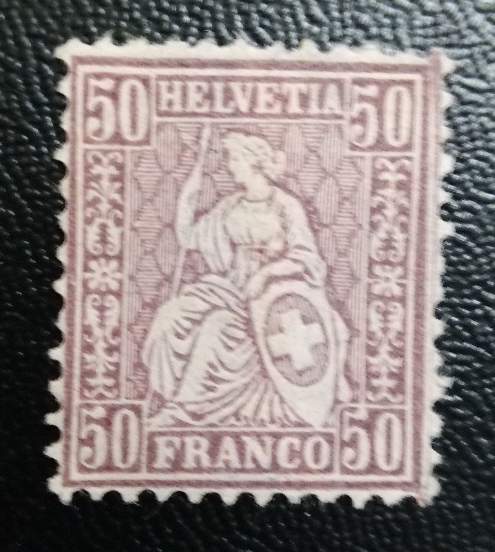 Switzerland Scott 59 Mint Unused H Single VF