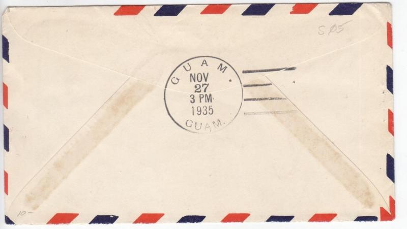 1937, 1st Clipper Flt., FAM-14, Honolulu, HI to Guam See Remark (29303)