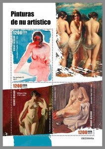 GUINEA-BISSAU 2023 MNH IMPERF. Nude Paintings M/S #640a
