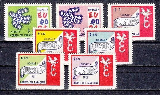 Paraguay, Scott cat. 623-629. Europa issue. ^