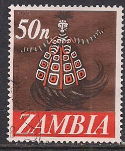 Zambia 1968 QE2 50n Masked Dancer used SG 138 ( M1257 )