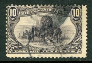 USA 1898 Trans Mississippi 10¢ Wagon Train Scott #290 VFU L757