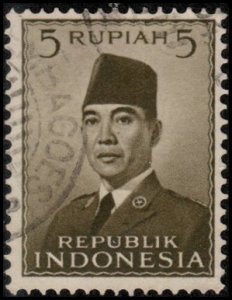 Indonesia 393 - Used - 5r Pres. Sukarno (1951)