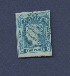 NEW SOUTH WALES - Scott 16 - used - plate III - four margins  2p  Queen Victoria