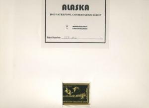 ALASKA #8 1992  STATE DUCK STAMP PRINT CANVASBACK MEDALLION EDITION Reg $295 