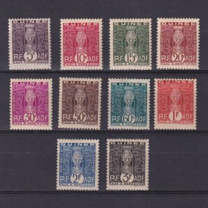 FRENCH GUIΝΕΑ 1938, Sc# J26-J35, Postage due, MH