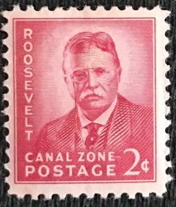 Canal Zone #138 *MH* Single Wet? Theodore Roosevelt SCV $.40