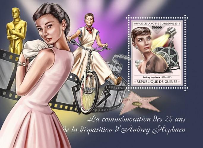 GUINEA - 2018 - Audrey Hepburn - Perf Souv Sheet - MNH