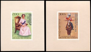 Upper Volta 478-479, MNH. Queen Elizabeth Coronation 2 deluxe sheets