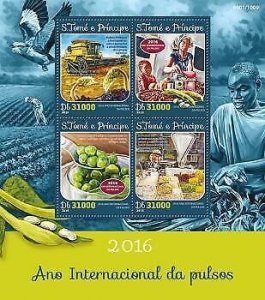 2016 S.Tome&Principe - Year Of Pulses. Michel: 6696-6699  |  Scott Code: 3088