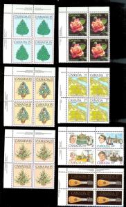 CANADA (111 pcs.) Imprint & Corner Blocks ALL Mint Never Hinged FV=C$120+