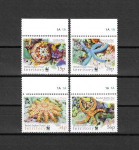 BRITISH INDIAN OCEAN TERRITORY 2001 WWF SG 253/6 MNH