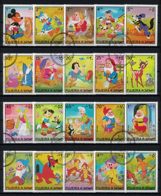 FUJEIRA  1972 - Disney characters / complete set