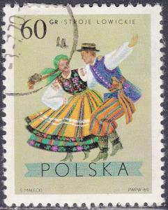 Poland 1686 Costumes of Lowicz, Lodz 60GR 1969