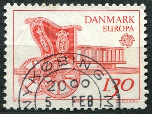 Denmark Sc#651 Used, 1.30k red, Europa (C.E.P.T.) 1979 - History of the Post ...